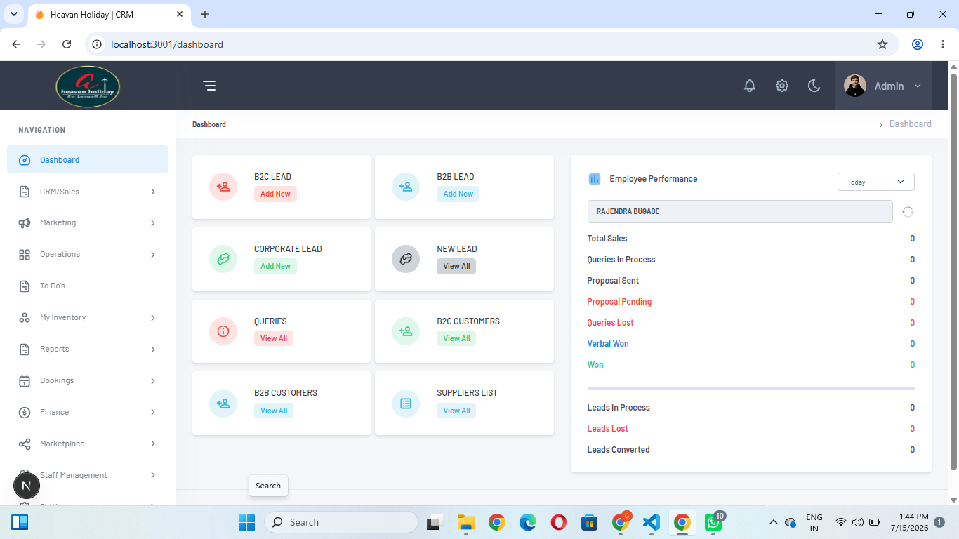 CRM Web Application